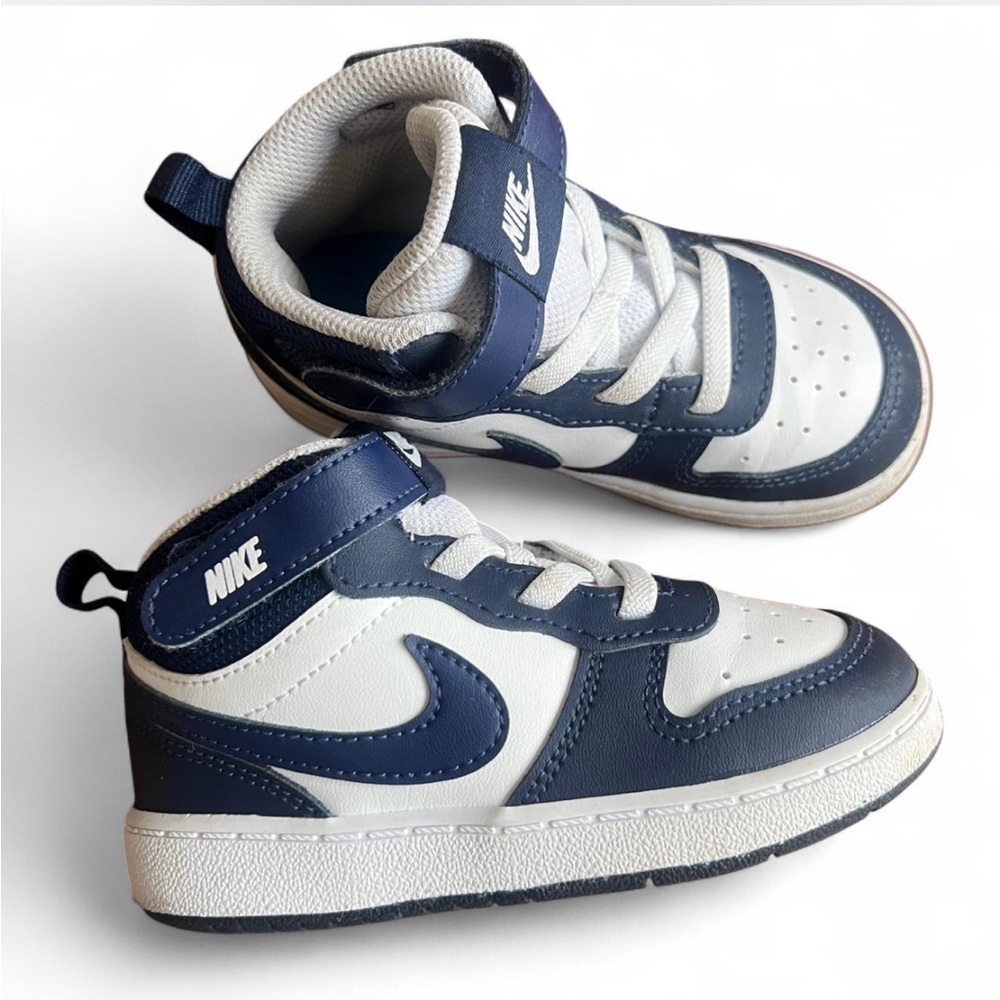 NIKE COURT BOROUGH MID 2 SNEAKERS 8C Navy